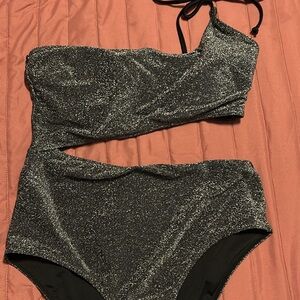 Sparkling One-Shoulder Swimsuit